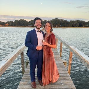 Baltic Born: Meghan Velvet Wrap Maxi Dress - color spice size XS.